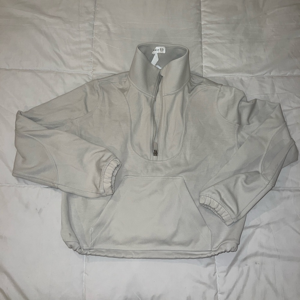 Lululemon brushed softstreme ribbed half zip size 2